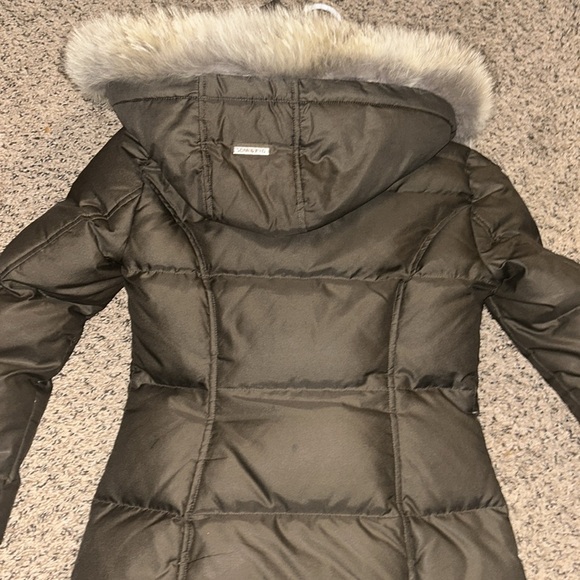Soia & kyo down hooded coyote fur puffer coat size XXS - Picture 7 of 10